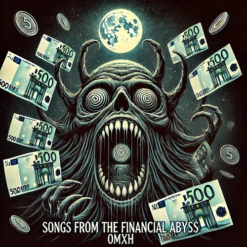 DALL·E 2024-12-17 15.37.19 - An album cover for the band 'OMXH' titled 'SONGS FROM THE FINANCIAL ABYSS'.a