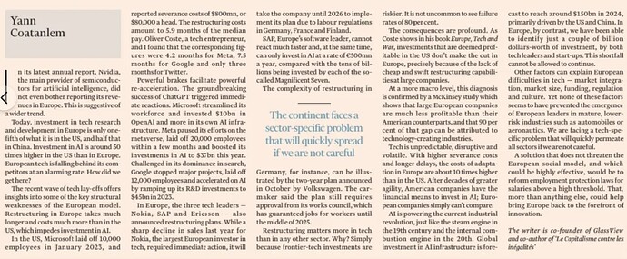 Why Europe lags behind in tech - FT 27 Feb 2024