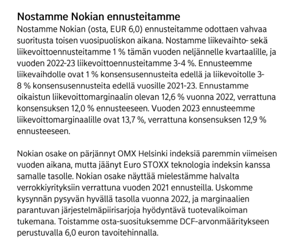 Nordea Nokiasta 1.10.2021