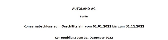 Autoland AG 2022