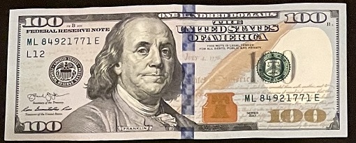 Benjamin Franklin $100 bill