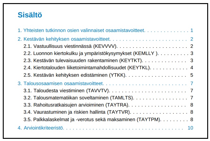 Oppaan sisältö