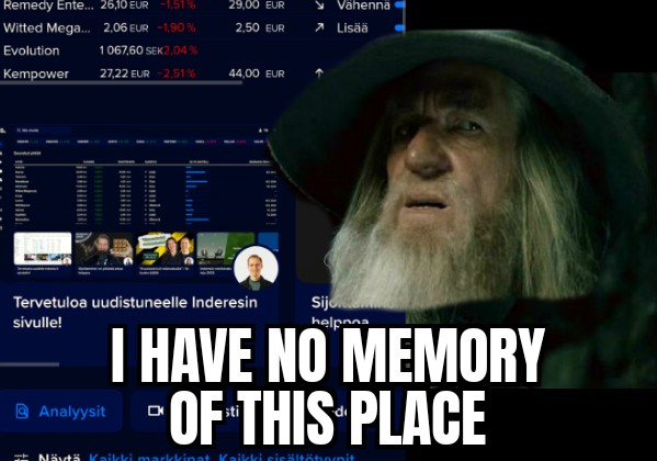 I have no memory Gandalf 2161