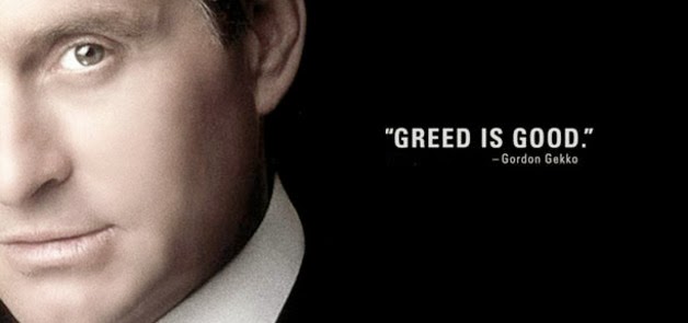 Gordon Gekko Wall Street Movie Greed Is Good Speech Frugal Business Quote Mike Schiemer